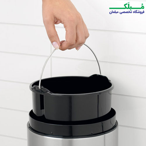 سطل پلاستیکی داخلی سطل زباله فلزی آکاالکتریک مدل اسلاید بین